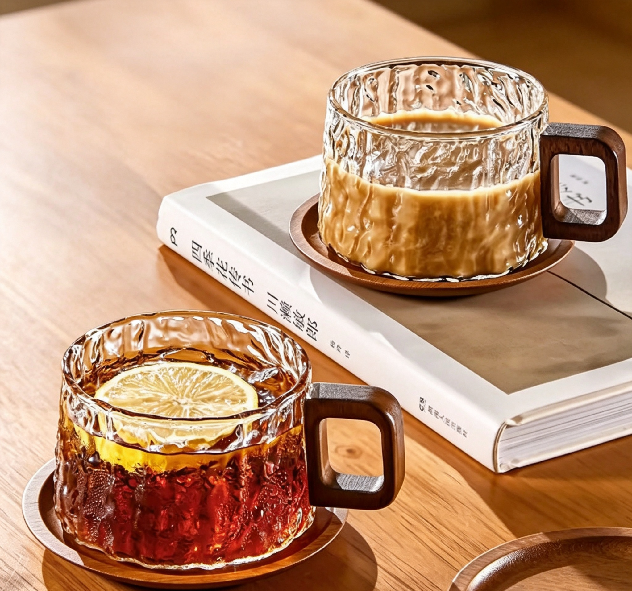 Low-profile cup for home coffee or tea