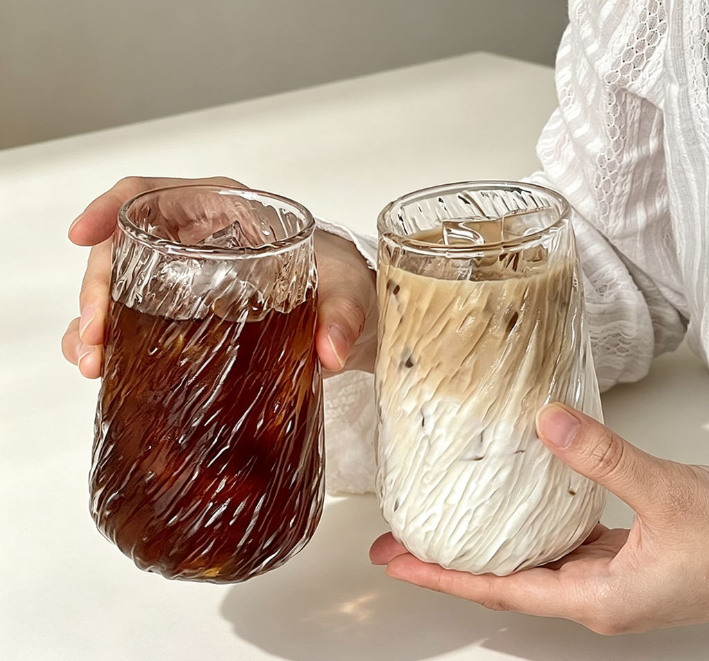 Stylish cups for home-brewed iced coffee and cold drinks